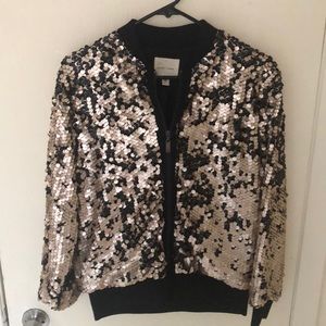 sequin zip up